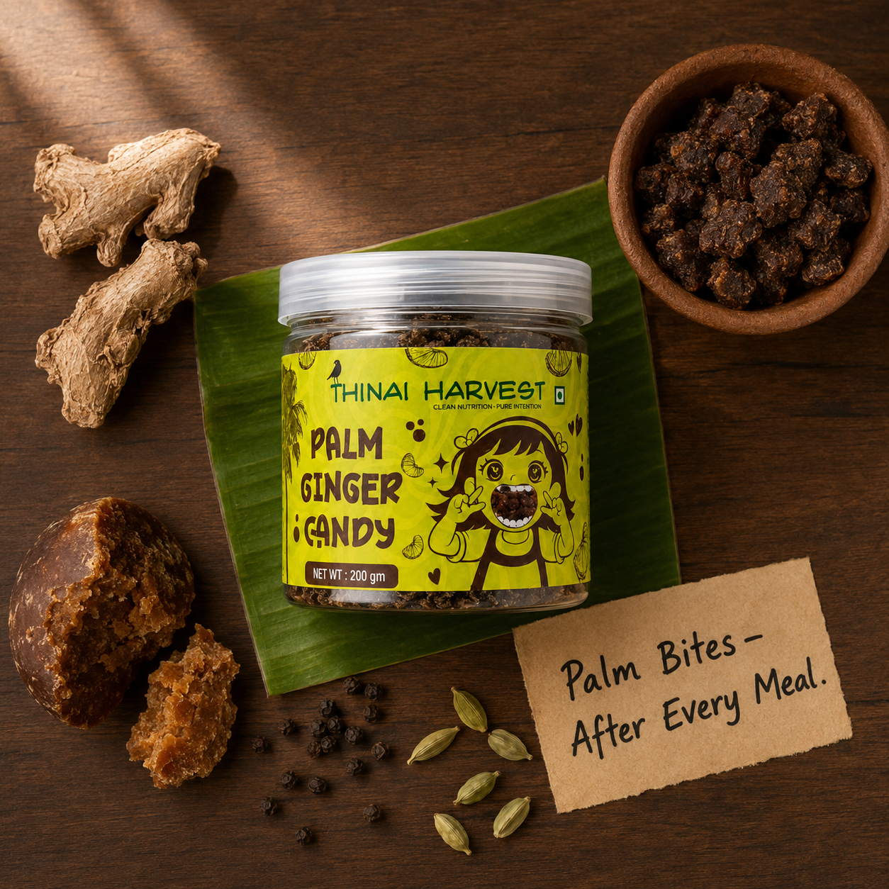 Palm ginger candy